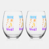 演劇は私のスポーツ俳優ドラマだ ステムなしワイングラス (裏面)