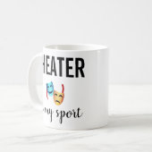 「演劇は私のスポーツ」のドラママスクの絵文字シスピアン コーヒーマグカップ (正面左)