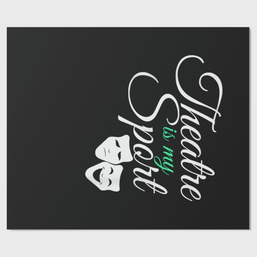 演劇は私のスポーツTeeミュージカル劇場俳優である ラッピングペーパー (フラット)