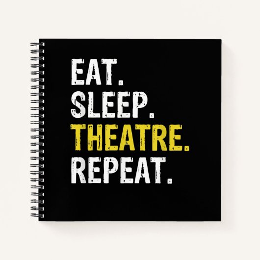演劇を食べて眠って繰り返す俳優のプレゼント ノートブック (正面)