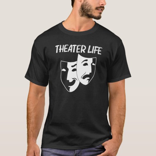 演劇カッコいい女子男性へ劇俳優コメディートラグ Tシャツ (正面)
