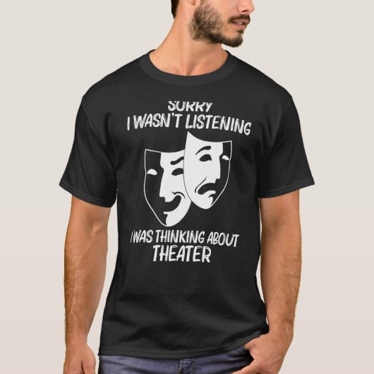 演劇カッコいい女子男性へ劇俳優コメディートラグ Tシャツ (正面)