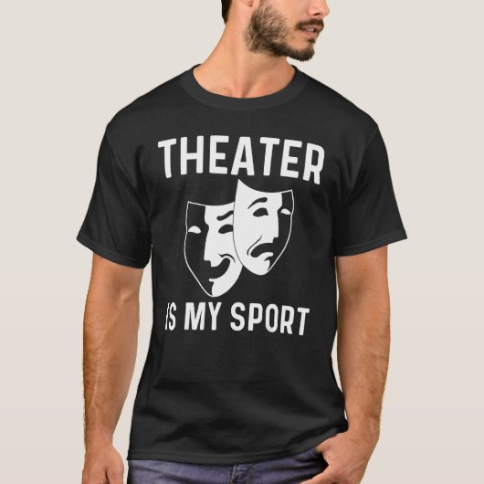 演劇カッコいい女子男性へ劇俳優コメディートラグ Tシャツ (正面)