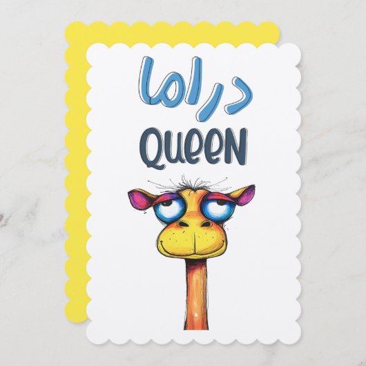 演劇クイーンウィッティプンアラビア語ワードプレイを演劇学で 招待状 (正面/裏面)