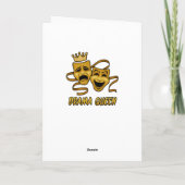 演劇クイーンコメディと悲劇金ゴールドシアターマスク カード (裏面)