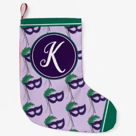 演劇クラブマスカレードマスクマルディグラ スモールクリスマスストッキング