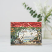 演劇ステージバックドランドデコール、バレエのジゼルギフト ポストカード (スタンド正面)