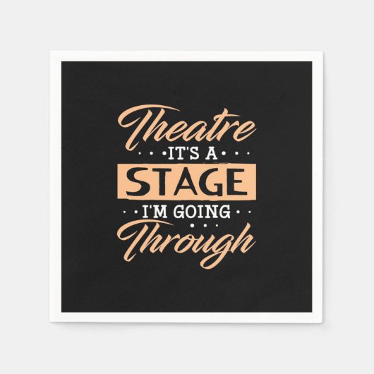 演劇ステージ俳優が通っている スタンダードカクテルナプキン (正面)