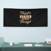 演劇ステージ俳優が通っている 横断幕 (トレードショー)