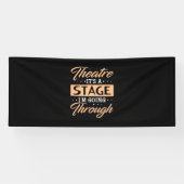 演劇ステージ俳優が通っている 横断幕 (横)