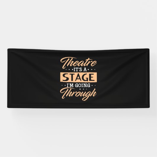 演劇ステージ俳優が通っている 横断幕 (横)