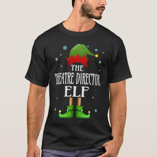 演劇ディレクター小妖精や小人クリスマスファミリーマッチングクリスマス Tシャツ (正面)