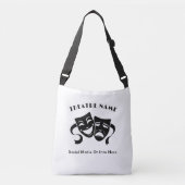 演劇パーソナライズされた演技クラスのロゴまたは名前 クロスボディバッグ (正面)