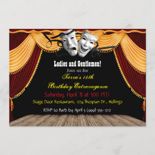 演劇パーティの招待状 招待状