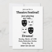 演劇フェスティバル劇場仮面ドラマ公演 招待状 (正面)
