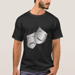 演劇マスク喜劇と悲劇2 Tシャツ