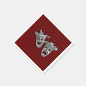 演劇マスク喜劇と悲劇 スタンダードカクテルナプキン (角)