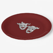 演劇マスク喜劇と悲劇 ペーパープレート (アングル)