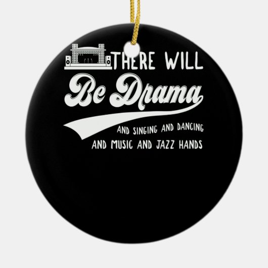 演劇ミュージカル俳優ステージ セラミックオーナメント (正面)