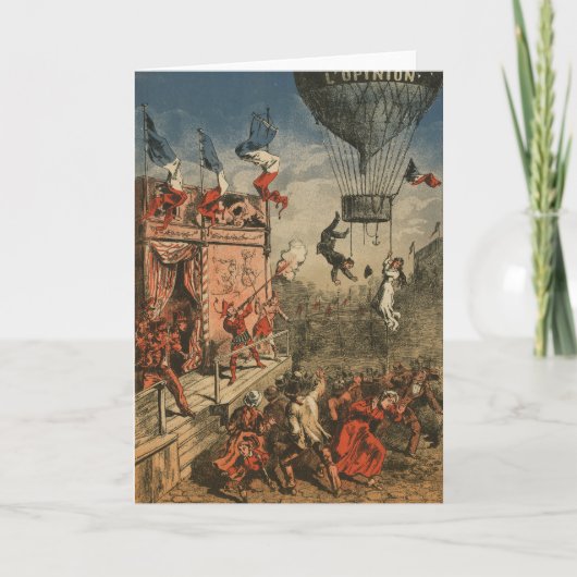 演劇ユーモアのあるプリント カード (正面)