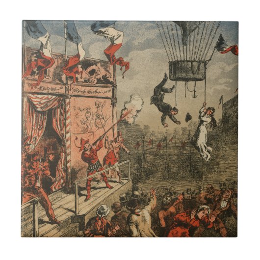 演劇ユーモアのあるプリント タイル (正面)