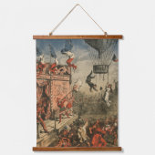 演劇ユーモアのあるプリント 吊り下げ型タペストリー (正面)