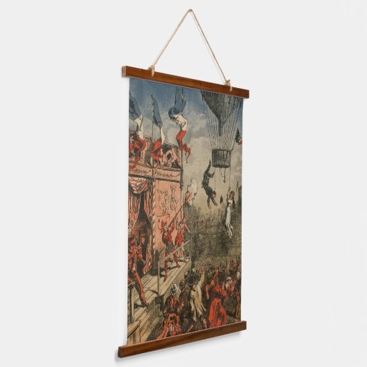 演劇ユーモアのあるプリント 吊り下げ型タペストリー (傾斜あり)