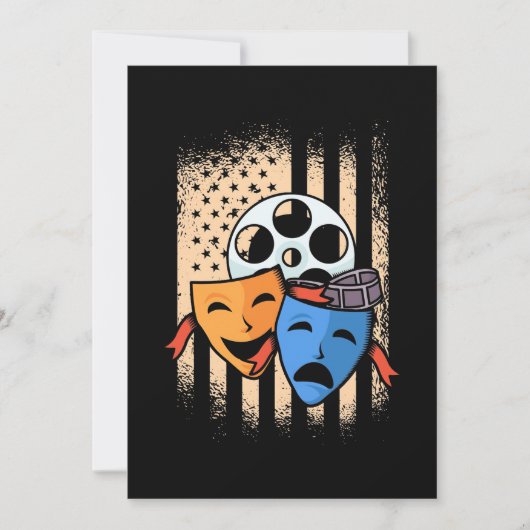 演劇俳優アメリカ国旗 セーブザデート (正面)