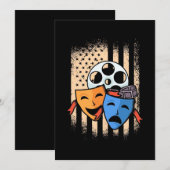 演劇俳優アメリカ国旗 セーブザデート (正面/裏面)