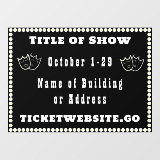 演劇公演 広告 窓用シール ウィンドウサイン (シート)