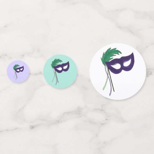 演劇劇場の仮面仮面マルディグラ コンフェッティ (正面)