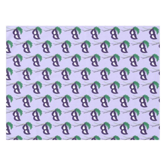 演劇劇場の仮面仮面マルディグラ テーブルクロス (正面(横))