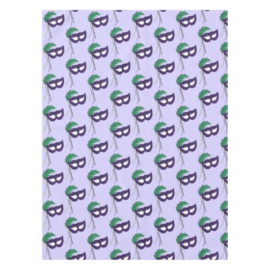 演劇劇場の仮面仮面マルディグラ テーブルクロス (正面)