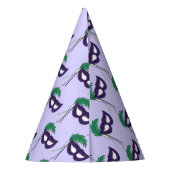 演劇劇場の仮面仮面マルディグラ パーティーハット (裏面)