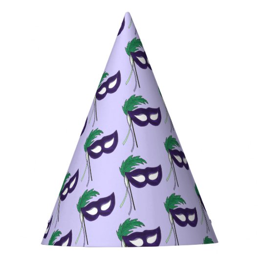 演劇劇場の仮面仮面マルディグラ パーティーハット (正面)