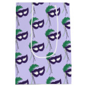 演劇劇場の仮面仮面マルディグラ ミディアムペーパーバッグ (裏面)