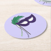 演劇劇場の仮面仮面マルディグラ ラウンドペーパーコースター (アングル)