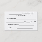 演劇日付カード コーリングカード (裏面)