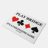 演劇橋それはです魅惑的なゲーム(カードスーツ) ドアマット (アングル)