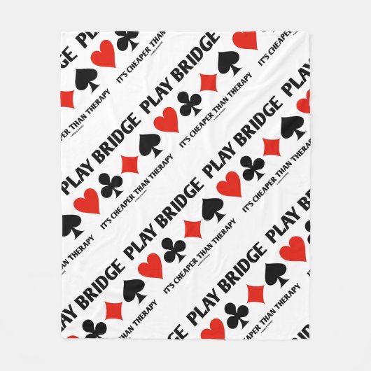 演劇橋それはセラピー4のカードのスーツより安いです フリースブランケット (正面)