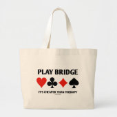 演劇橋それはセラピー(カードスーツ)より安いです ラージトートバッグ (正面)