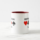 演劇橋(カードスーツ)を始動させ続けて下さいニューロンを ツートーンマグカップ (中央)
