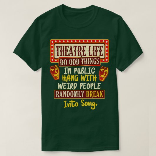 演劇生活 Tシャツ (デザイン正面)