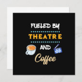 演劇用コーヒーでエネルギーを補給する俳優 招待状 (正面/裏面)