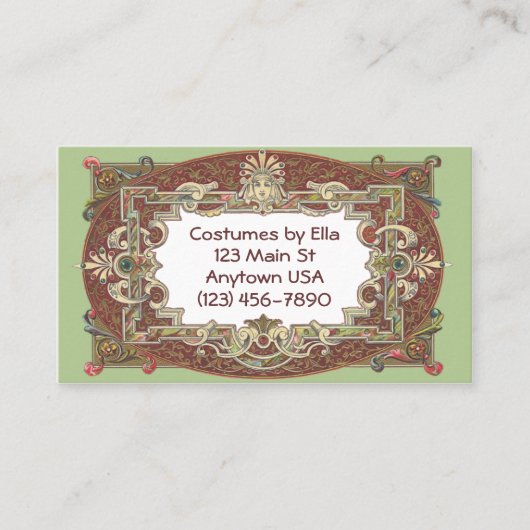 演劇的で、華美な名刺 名刺 (正面)