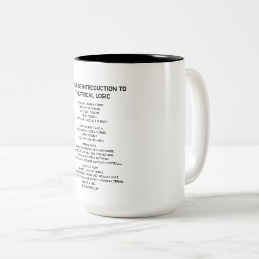 演劇的な論理のおもしろいなブロードウェイのミュージカルシアター ツートーンマグカップ (正面右)