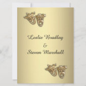 演劇結婚金ゴールド招待状 招待状 (裏面)