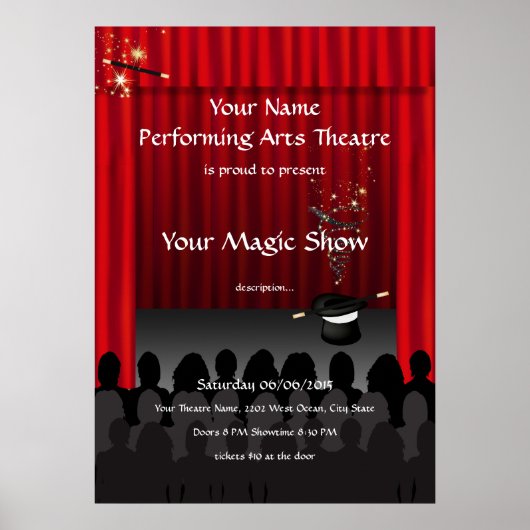 演劇芸能魔法ステージショーポスター ポスター (正面)