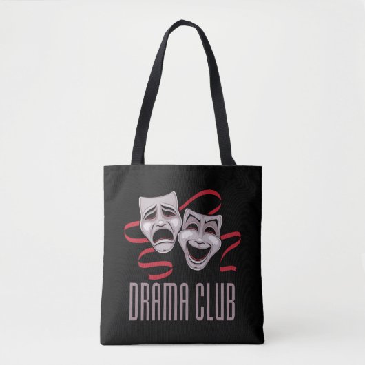 演劇部のコメディとトラジディの仮面 トートバッグ (正面)