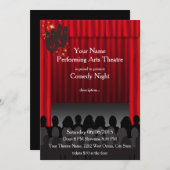 演劇 パフォーミングアーツ コメディ ステージ ショー 招待 招待状 (正面/裏面)